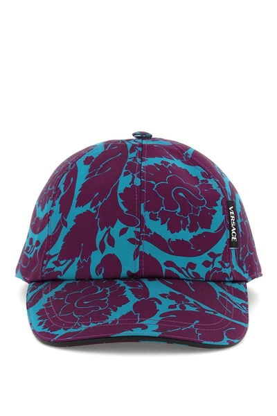 Versace Silhouette Baroque Baseball Hat In Multicolor