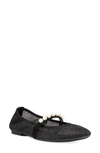 Stuart Weitzman Goldie Ballet Flat In Black