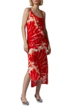 Equipment Silvana Print Silk Slipdress In Fiery Red Multi