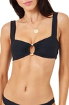 L*space Willow Ring Hardware Bikini Top In Black