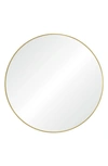 Renwil Grady Round Mirror In Satin Brass