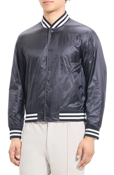 Theory Men's Recycled Nylon Bomber Jacket In Black