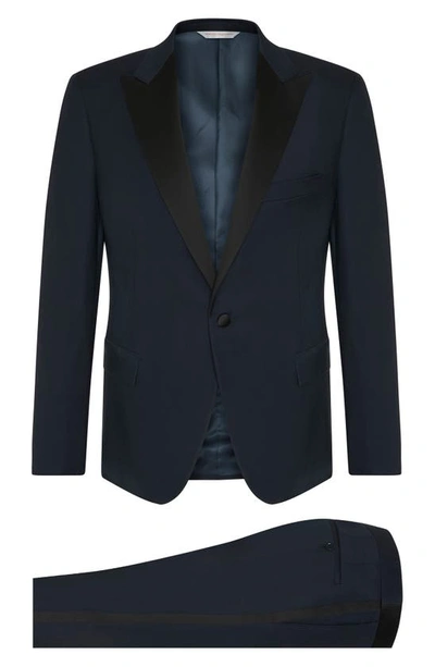 Samuelsohn Water Repellent Ice Wool Tuxedo In Navy