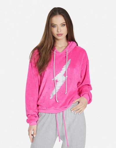 Lauren Moshi Nurys-scribble Lightning In Bright Pink/ Silver