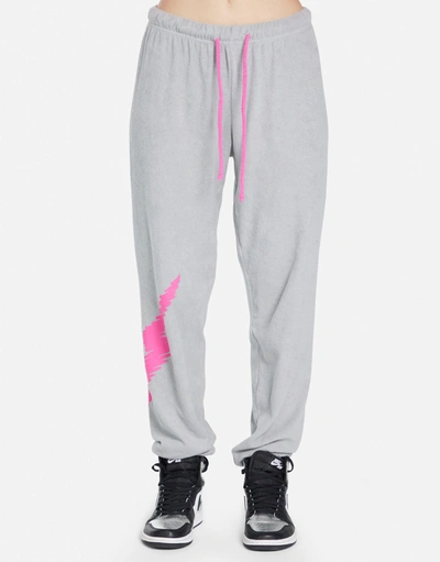 Lauren Moshi Sherry-scribble Lightning In Silver/ Bright Pink