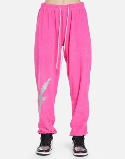 Lauren Moshi Sherry-scribble Lightning In Bright Pink/ Silver