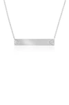 EF COLLECTION 14K GOLD DIAMOND TRIANGLE NAMEPLATE NECKLACE