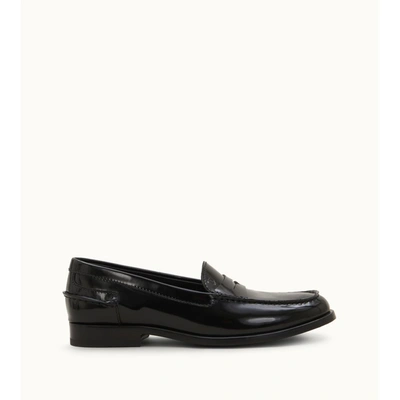 Tod's Loafers In Shiny Leather In Black