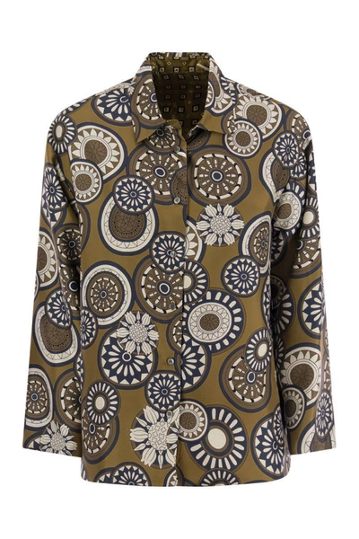 's Max Mara S Max Mara Timeshirt Reversible Patterned Silk Shirt In Giallo
