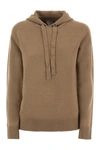 S Max Mara Cashmere Drawstring Hoodie In Camel