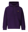Carhartt Hooded American Script Sweater In Violet