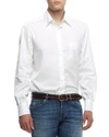 BRUNELLO CUCINELLI MEN'S BASIC FIT SOLID SPORT SHIRT WITH BUTTON-DOWN COLLAR,PROD200801023