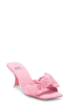 Jeffrey Campbell Bow Slide Sandal In Pink Denim