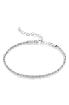 Monica Vinader Sterling Silver Rope Chain Bracelet In Sterling Silver