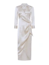 L Agence Kadi Wrap Dress In Champagne