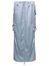 Coperni Woman Maxi Skirt Sky Blue Size 12 Viscose In Blu