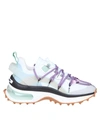 Dsquared2 Bubble Sneakers In Multicolor Micro Mesh In White