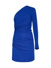 Dsquared2 Viscose One-shoulder Dress In Blu
