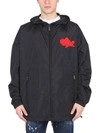Dsquared2 Dsquared Men Jacket With Logo Patch In Nero