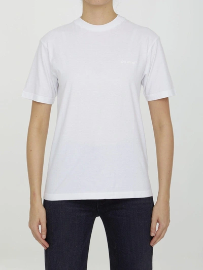 Off-white Diag-print T-shirt In White White