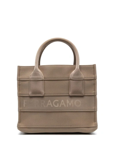 Ferragamo Beach Tote Top Handles In Brown