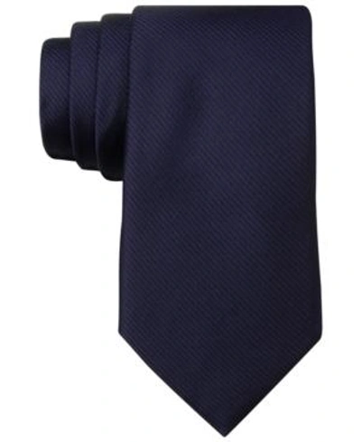 Calvin Klein King Cord Solid Tie In Navy