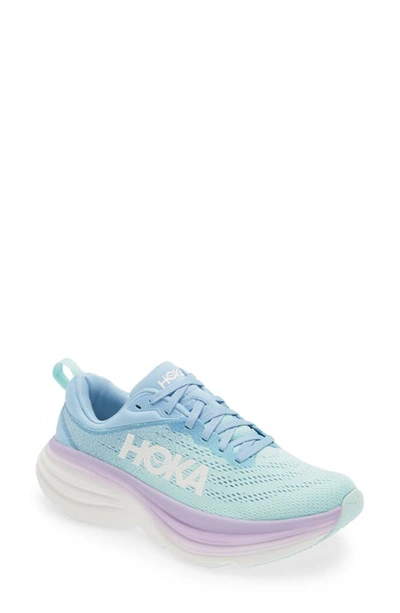 Hoka Bondi 8 Running Shoe In Airy Blue/sunlit Ocean