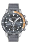 Tissot Seastar 1000 Chronograph Grey Dial Fabric Strap Men's Watch T120.417.17.081.01 In Cool Grey