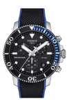 Tissot Seastar 1000 Chronograph Black Dial Textile Strap Men's Watch T120.417.17.051.03 In Black