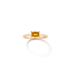 Aurate New York Birthstone Baguette Ring - Citrine In Rose