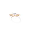 Aurate New York Birthstone Baguette Ring (white Topaz) In Rose