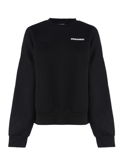 Dsquared2 Cotton Sweatshirt In Black