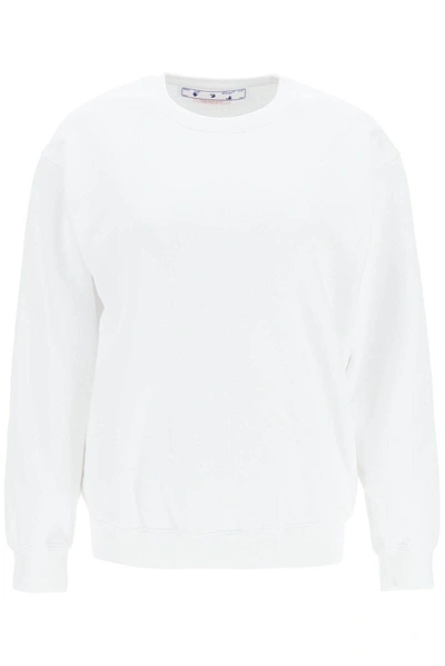 Off-white Diag Printed Crewneck Sweatshirt In White