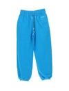 Off-white Logo-embroidered Cotton Track Pants In Blue White