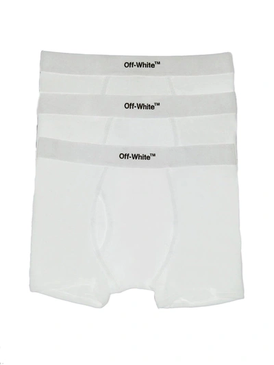 Off-white Pack Of Three Boxers In Bianco