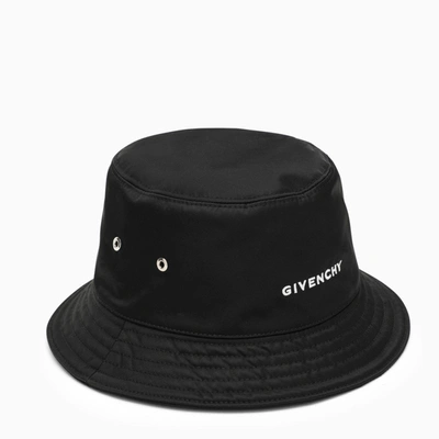 GIVENCHY BLACK BUCKET HAT IN A TECHNICAL FABRIC,BPZ05BP0DM/N_GIV-001_128-59