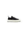 Dsquared2 Logo Canvas Sneakers In Nero E Bianco