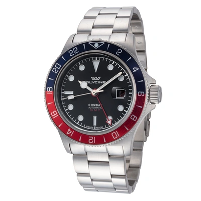 Glycine Men's Gl0381 Combat Sub Gmt 42 42mm Automatic Watch In Red) /  Two Tone  / Black