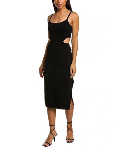 Toccin Lois Sleeveless Cutout Midi Dress In Black