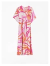 VILAGALLO Ginevra Dress In Pink/orange Lucca Print