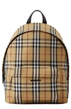 BURBERRY JETT CHECK CANVAS BACKPACK