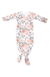 Copper Pearl Newborn Knotted Gown In Autumn
