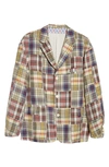 VISVIM YARDBIRD PATCHWORK MADRAS PLAID SPORT COAT