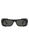 VERSACE 67MM RECTANGULAR SUNGLASSES