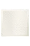 Valentino Vlogo Square Silk Scarf In White