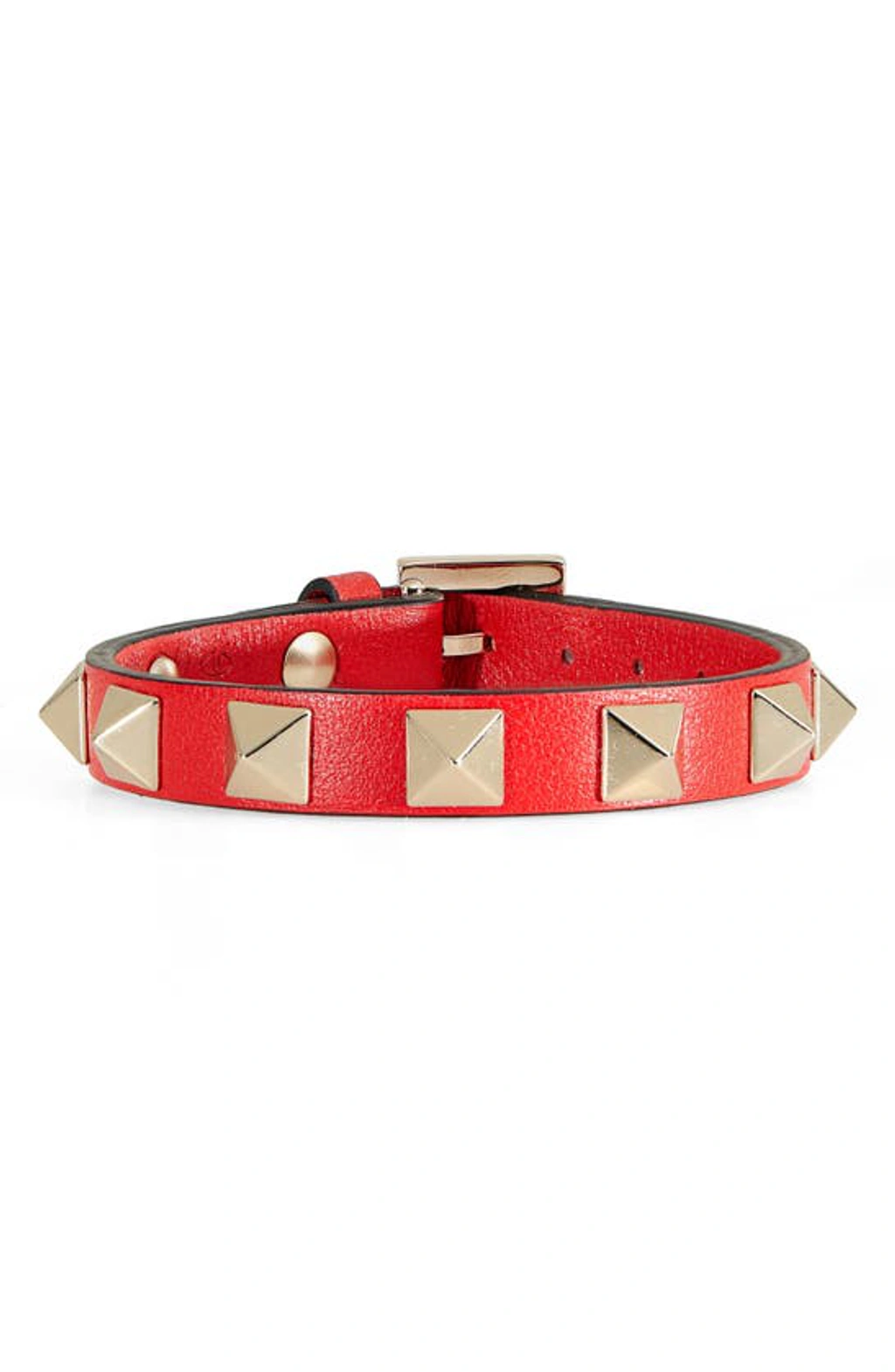 Valentino Garavani Valentino Rockstud Leather Bracelet In