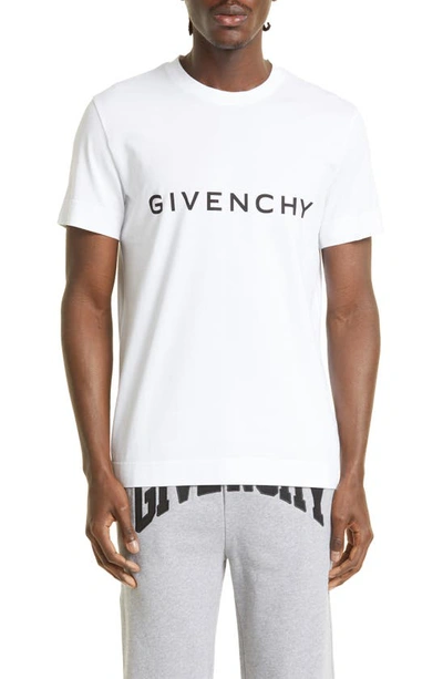 Givenchy Slim Fit Cotton Logo Tee In White