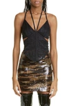 Dion Lee Black Camo Corset In Black