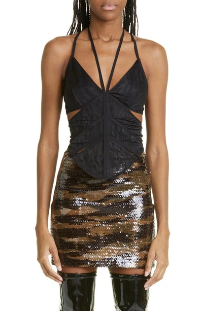 Dion Lee Black Camo Corset