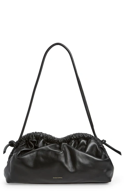 Mansur Gavriel Small Cloud Leather Clutch In Black/ Flamma